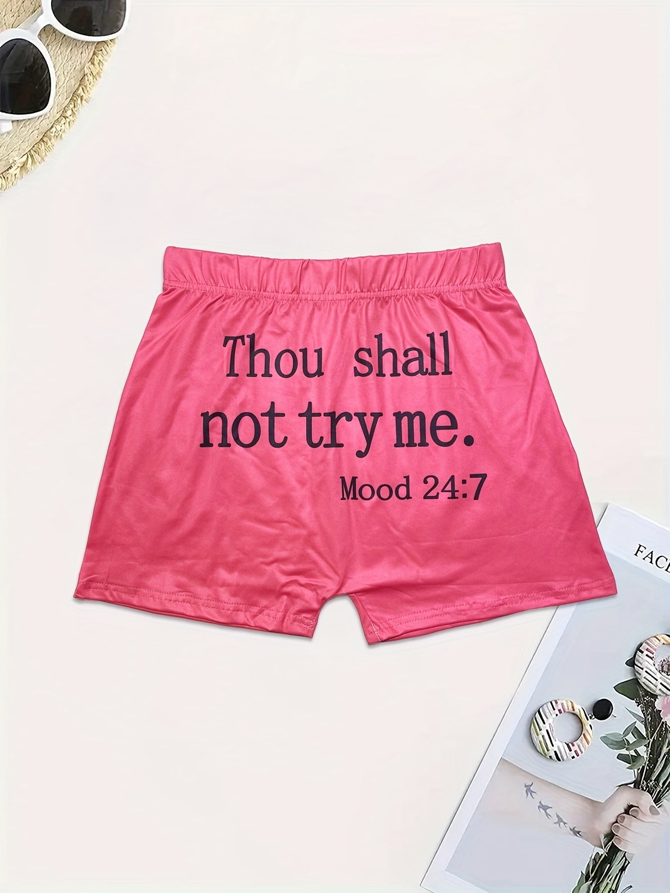 Letter Print Skinny Shorts Yoga Casual Summer Shorts