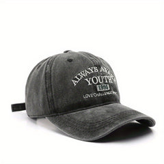Letter Embroidery Baseball Cap Retro Outdoor Sun Protection Peaked Cap