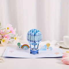 3D Pop Up Hot Air Balloon Greeting Card - Perfect for Various Occasions