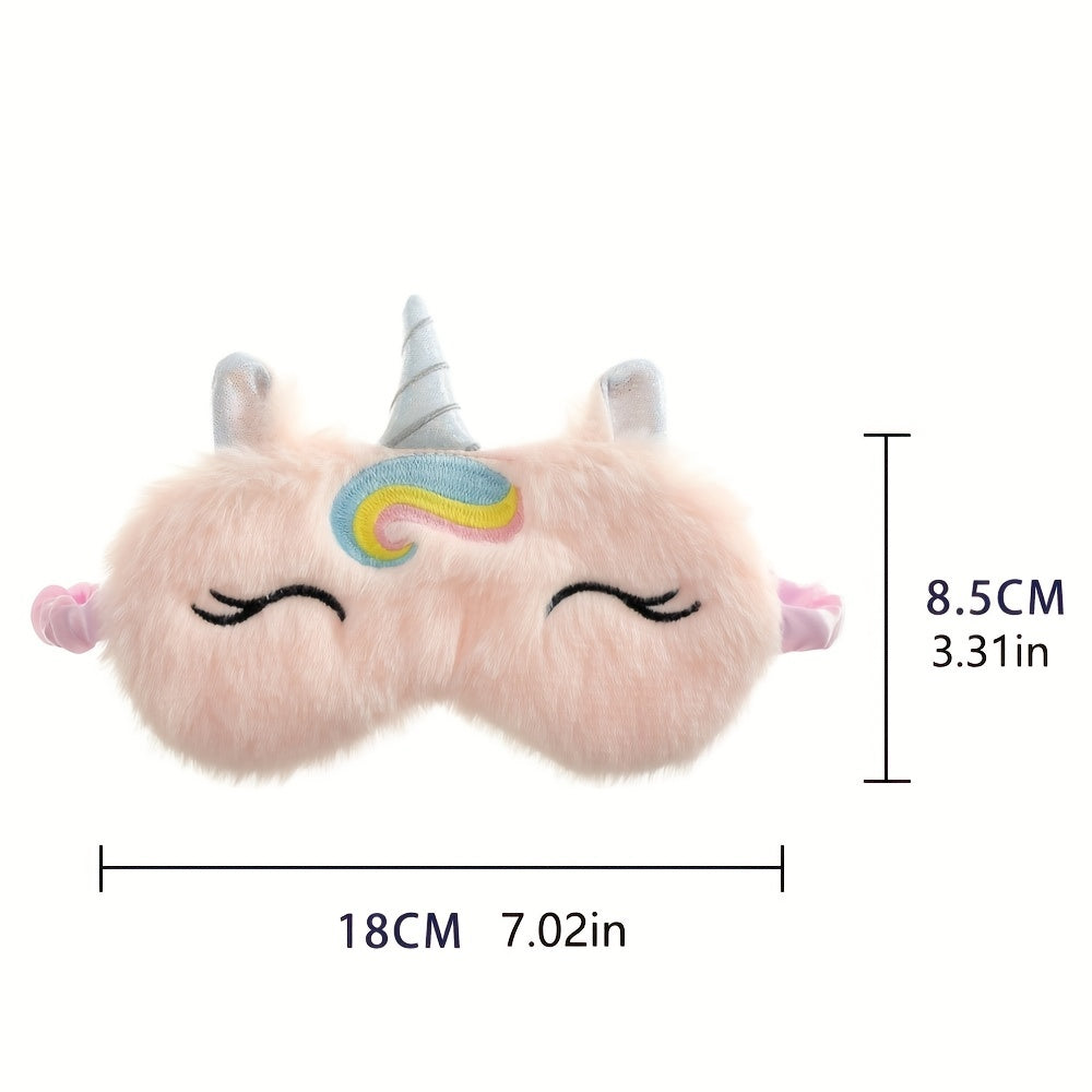 Unicorn Plush Eye Mask Embroidery Creative Girls Eye Mask