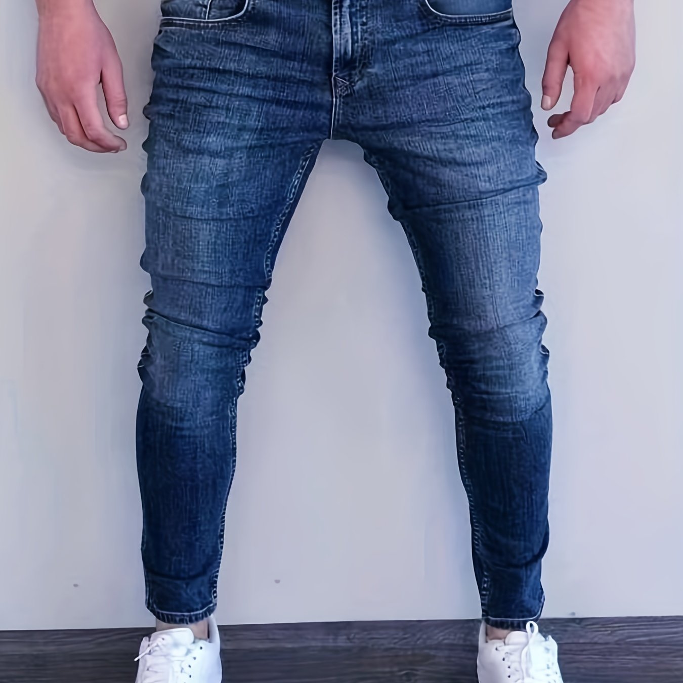 Men's Slim Denim Pants for Spring Summer
