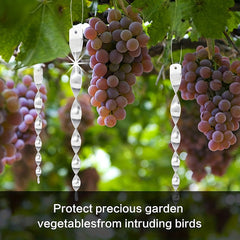 10pcs Outdoor Spiral Reflective Bird Repeller Stick Garden Fruit Tree