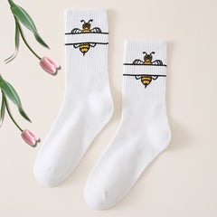 Women's Bee Crew Socks Lightweight & Comfy Mid tube Socks