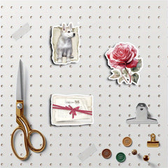 50pcs Pink Paper Stickers Vintage Retro Washi for Scrapbooking DIY Crafts