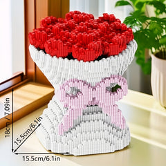 5000pcs Rose Couple Puzzle Building Blocks for Teens and Adults DIY Craft Kit