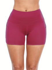 3 Pack Plus Size Tummy Control Biker Shorts Set with Pockets