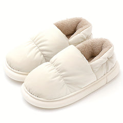 Men's Soft Plush Cozy House Slippers Anti-skid Slip-on Shoes