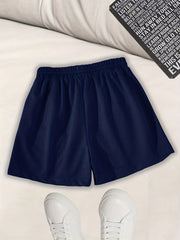 Drawstring Solid Shorts for Women Summer & Spring