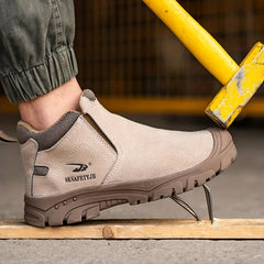 Steel Toe Safety Shoes Puncture Proof Ankle Boots Work Shoes