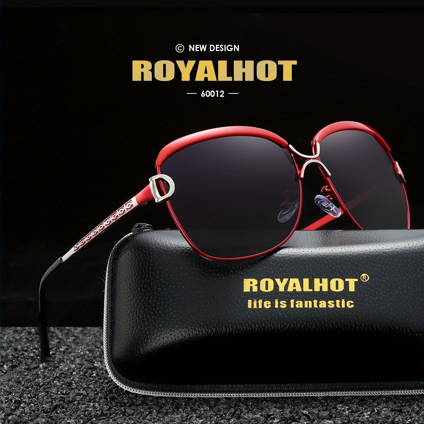 RoyalHot Polarized Vintage Sunglasses Aloly Frame Driving Sun Glasses