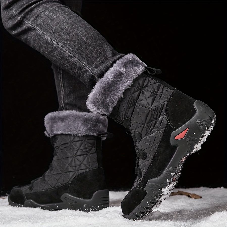 Men's Winter Snow Boots with Thermal Fuzzy Lining