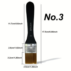 Wooden Handle Nylon Hair Artist Brush Watercolor Acrylic Art Supplies