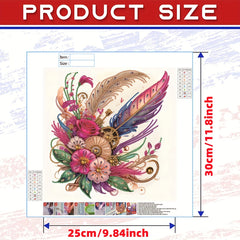Special Shape Diamond Painting Kit Flower Pattern DIY 5D Diamond Art Kit