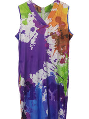Tie Dye Print Sleeveless Jumpsuit Women's Plus High Stretch