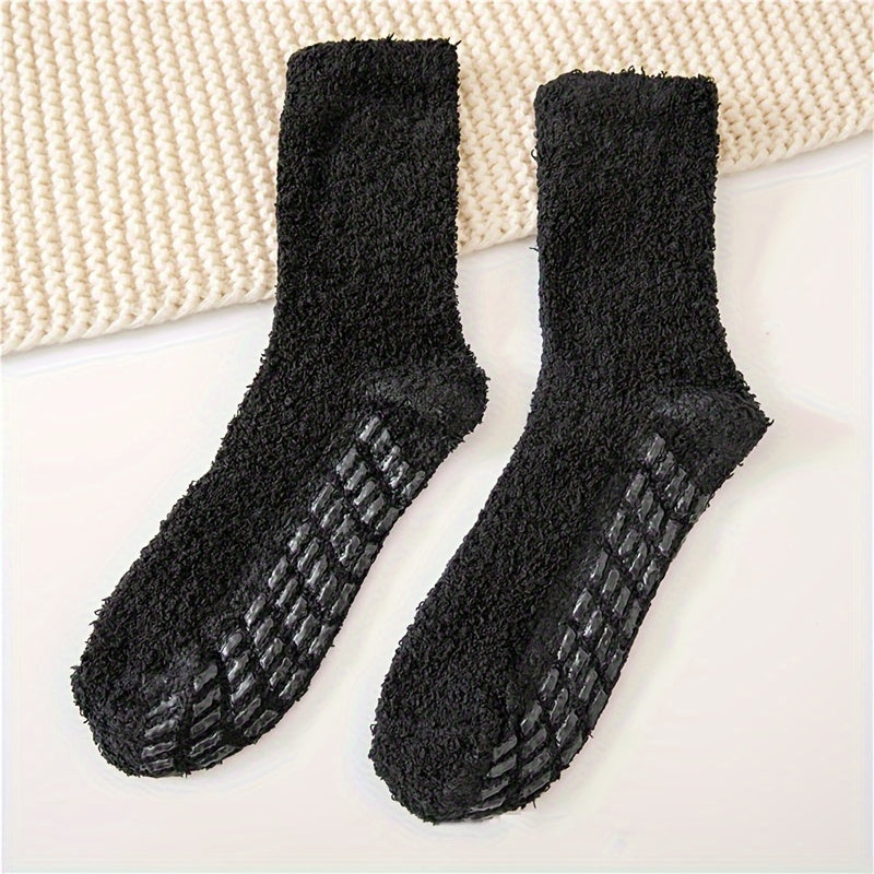 Men's Non-slip Warm Plush Sleep Socks