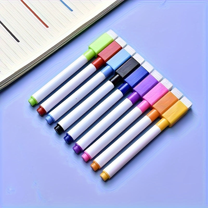 8 Pack Non Toxic Dry Erase Markers for Whiteboards Quick Dry Fade Resistant