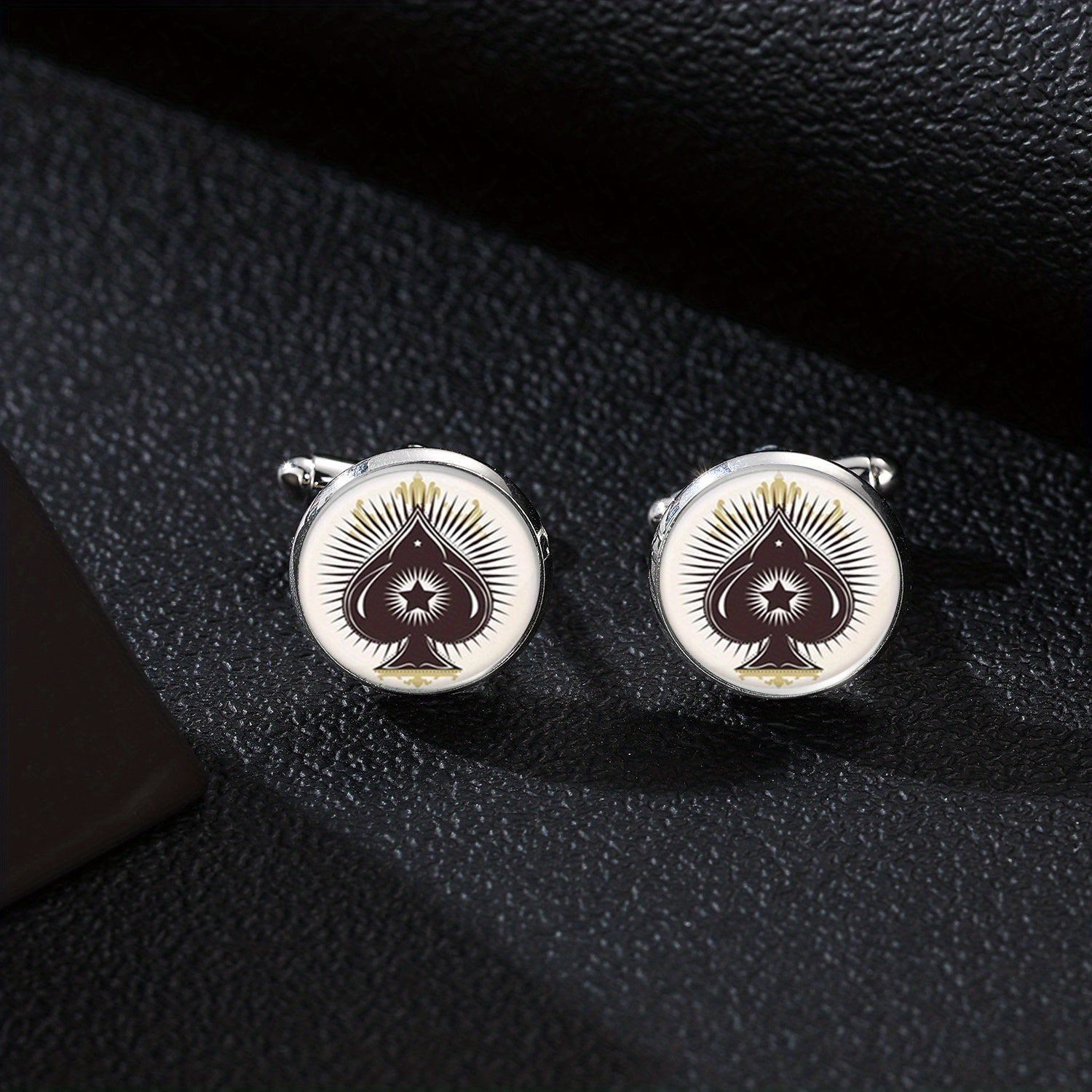 Peach Cufflinks King Card Poker Cufflinks