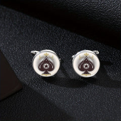 Peach Cufflinks King Card Poker Cufflinks