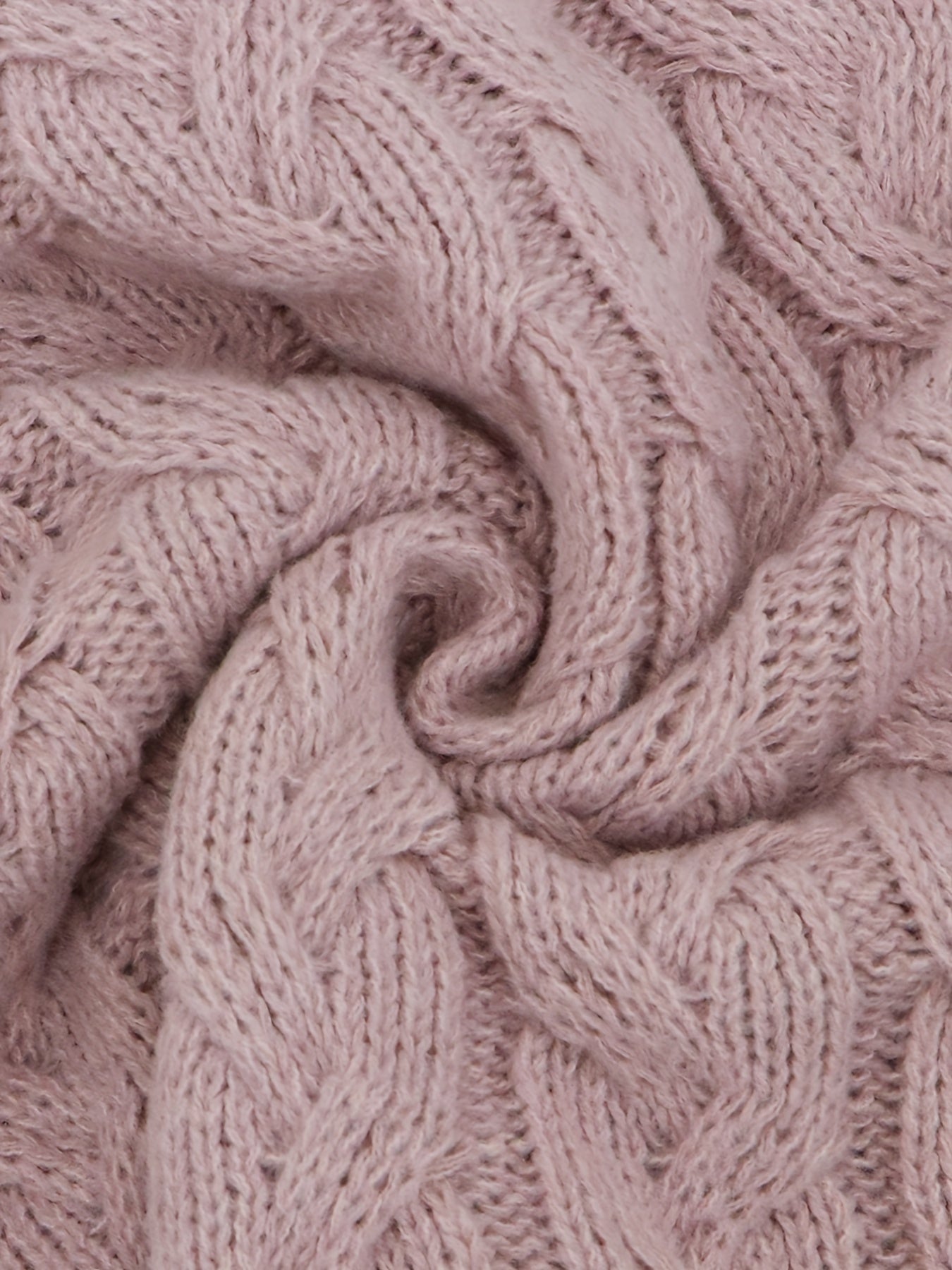 Cable Sleeve Hooded Sweater Loose Fit Pullover