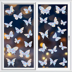 28pcs Butterfly Window Stickers Anti Collision Decals Glass Alert