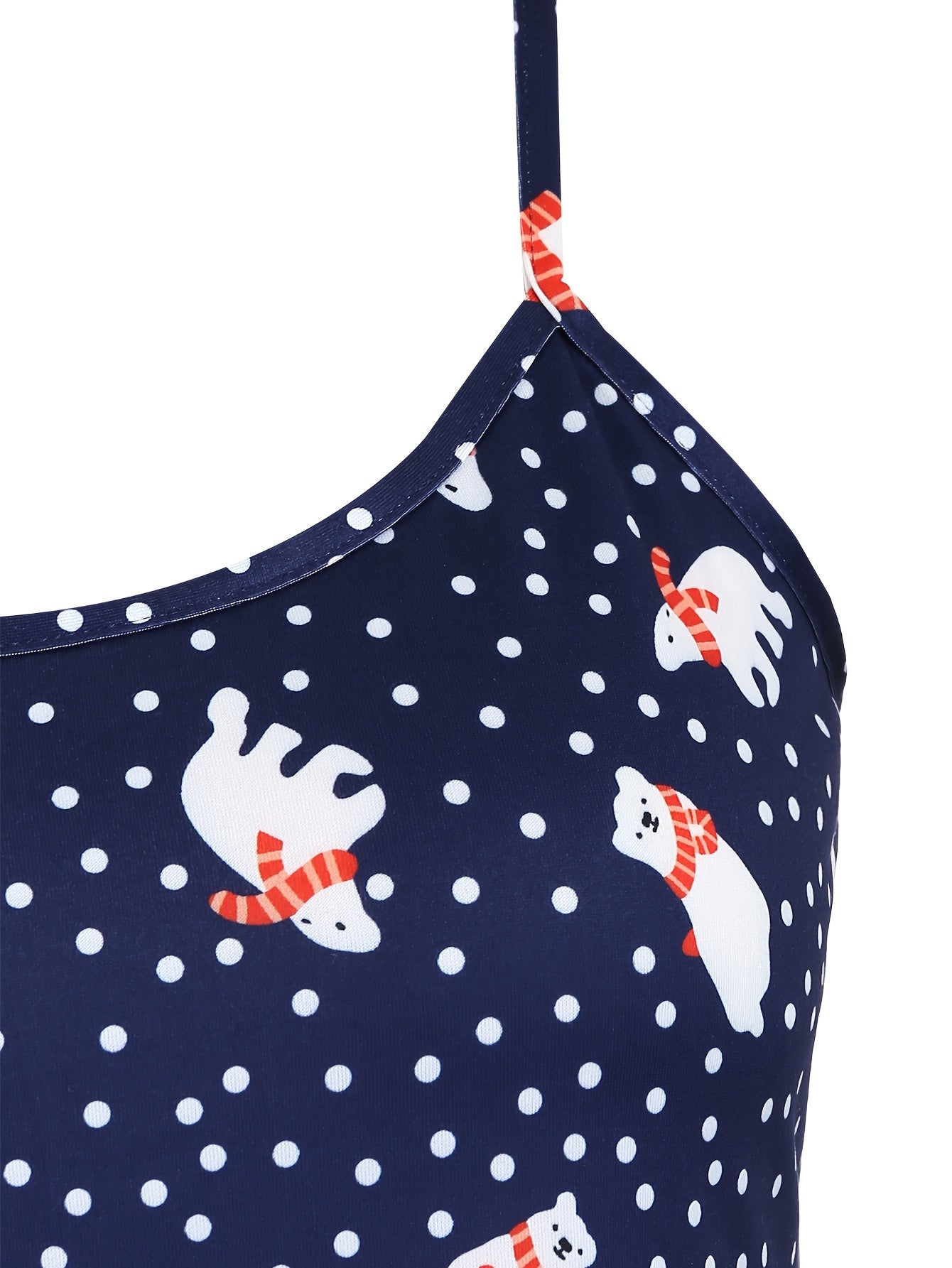 Polar Bear & Polka Dot Cami Top & Short Pajamas Set