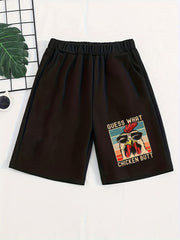 Rooster Motorcycle And Car Print Boys Comfortable Shorts