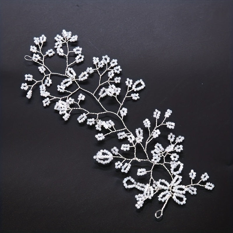 Faux Pearl Flower Head Piece Head Jewelry Bridal Wedding Hair Accessories