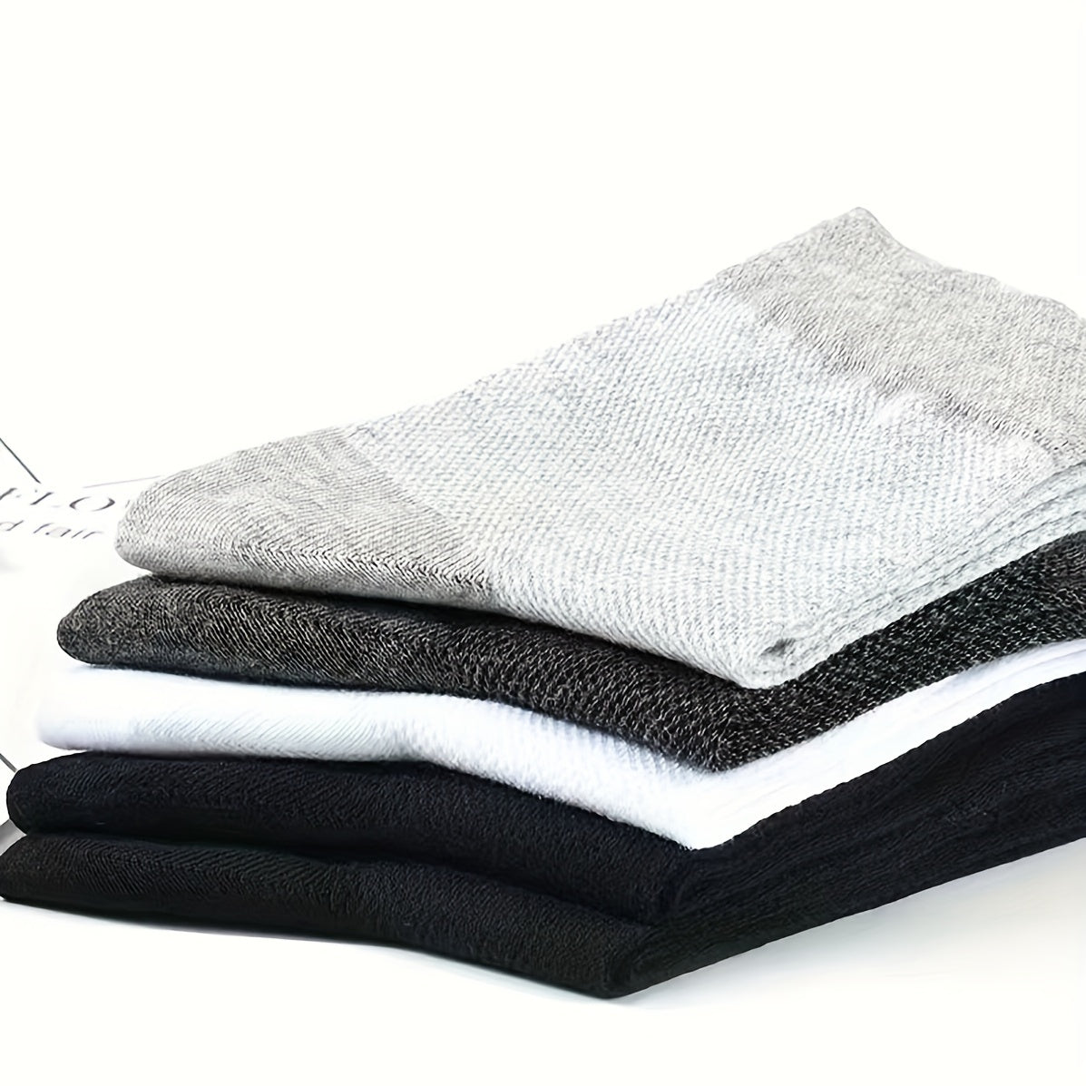 Men's Thin Breathable Mid-calf Socks - 5 Pairs