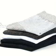 Men's Thin Breathable Mid-calf Socks - 5 Pairs