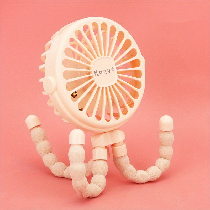 Portable Fan Three Speed Wind Desktop Handheld Standable Fan