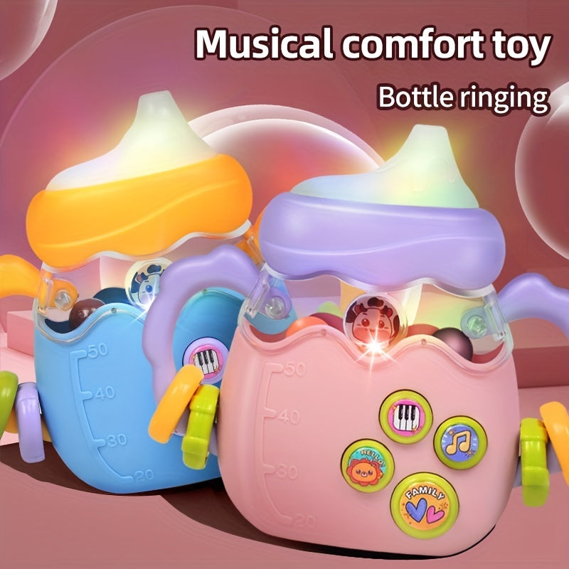 Baby Bottle Rattle Teether Children's Comfort Toy Anti eating Hand Potable