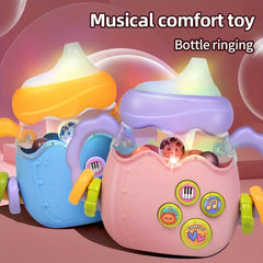 Baby Bottle Rattle Teether Children's Comfort Toy Anti eating Hand Potable