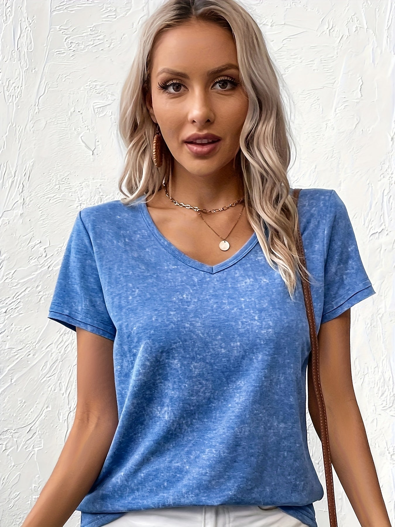 Women's Fitness V Neck T Shirt for Yoga Running