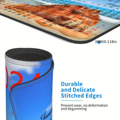Waterproof Mouse Pad Non Slip Rubber Base Stitched Edges Computers