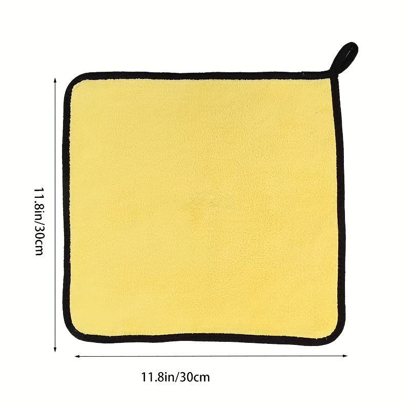 Thick Coral Fleece Towel Double-sided Car & Kitchen Cleaning Absorbent Rag