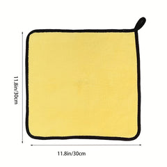 Thick Coral Fleece Towel Double-sided Car & Kitchen Cleaning Absorbent Rag