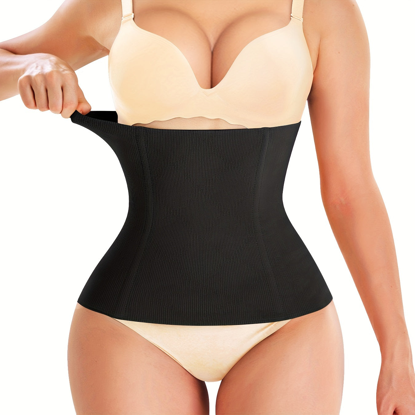 Seamless Steel Boned Women's Waist Trainer Tummy Control Slim Girdle Belt