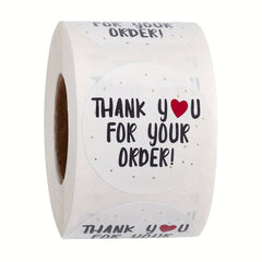 500pcs Thank You Order Sticker DIY Small Business Shop Packing Bag