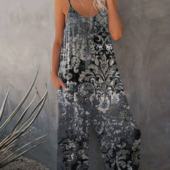 Boho Sleeveless Wide Leg Jumpsuit for Women