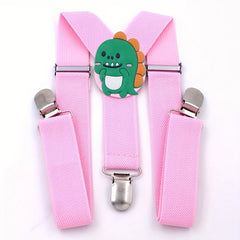 Beige Pink Children's Y-Shaped Cartoon Suspender Harness