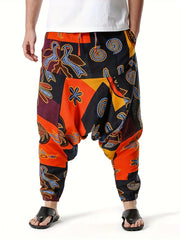 Men's Bohemian Harem Pants Beach Yoga Trousers