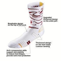 Breathable Mid-calf Sport Socks for Outdoor Running