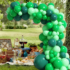 92pcs Dark Green Balloons for Jungle Safari Theme Party