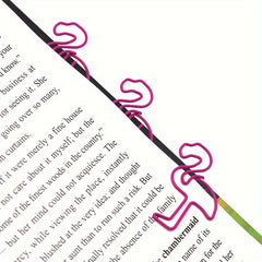 10pcs Flamingo Paper Clip Bookmark Office Data Paper Clip Gift