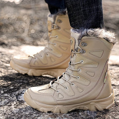 Men's Rugged Snow Boots Winter Thermal Shoes Hiking Boots