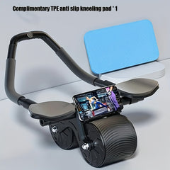 Ab Wheel With Phone Rack Automatic Rebound Muscle Training Wheel