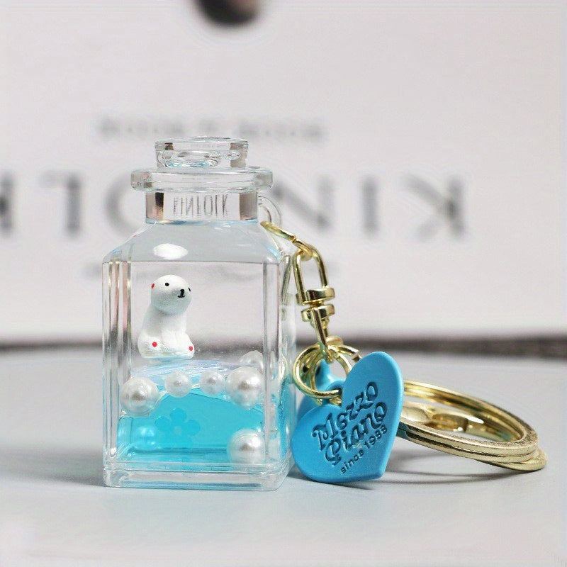 Marine Life Quicksand Keychain Gift for Women and Moms