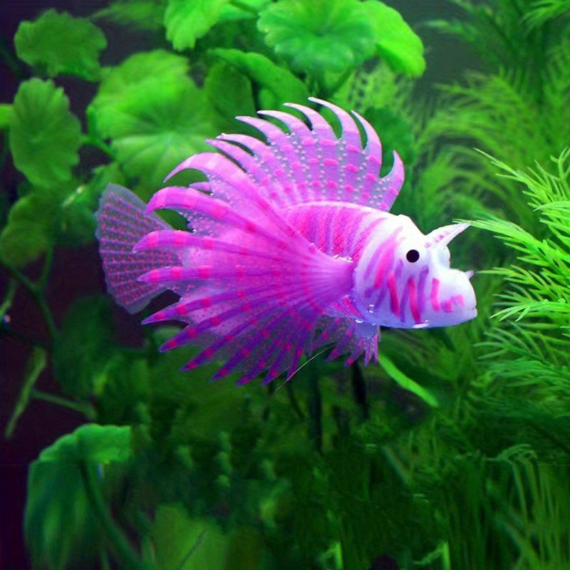 Glow in the Dark Lionfish Decor for Aquarium