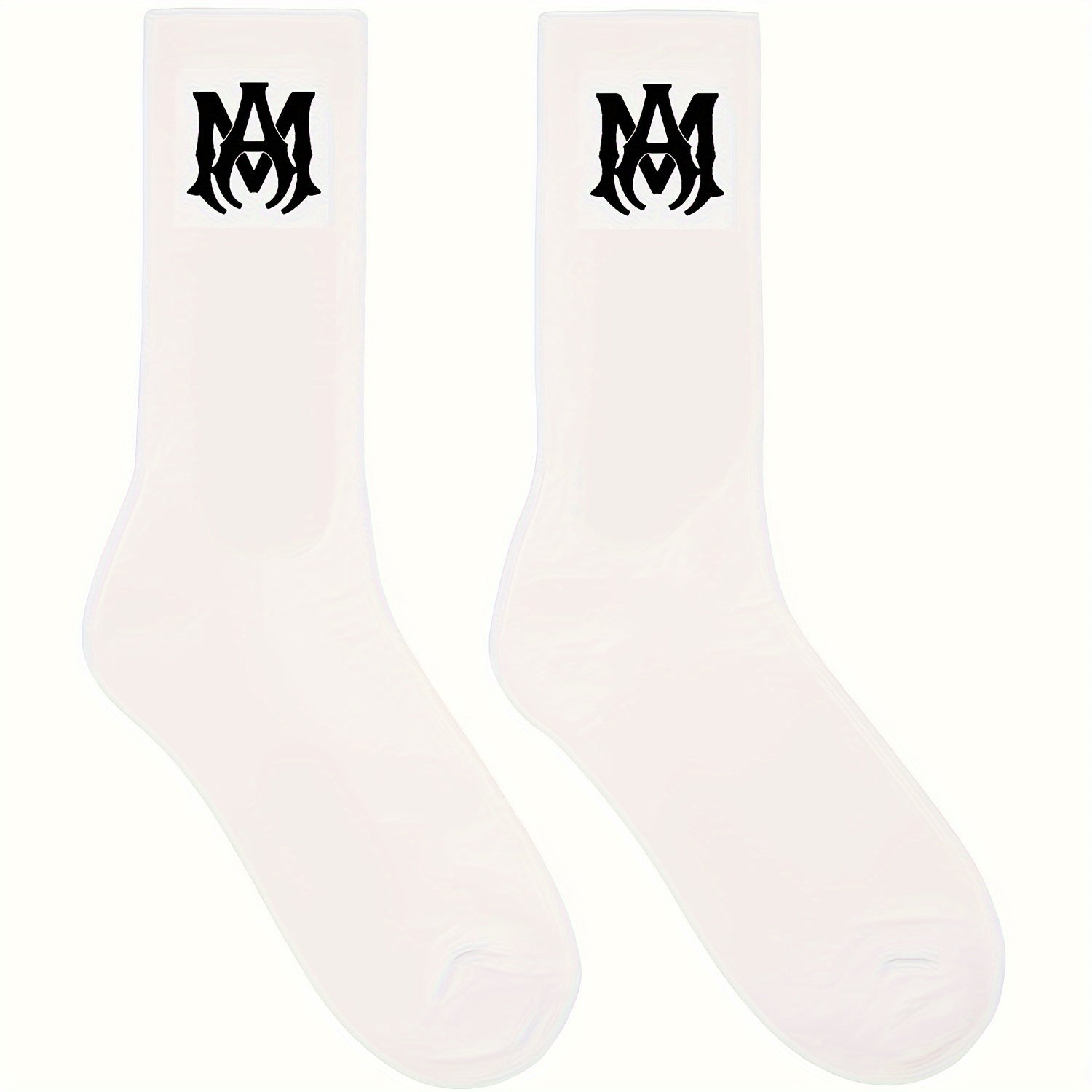 2 Pairs Cotton Crew Socks for Men Women