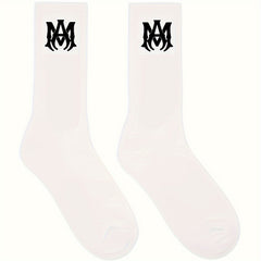2 Pairs Cotton Crew Socks for Men Women